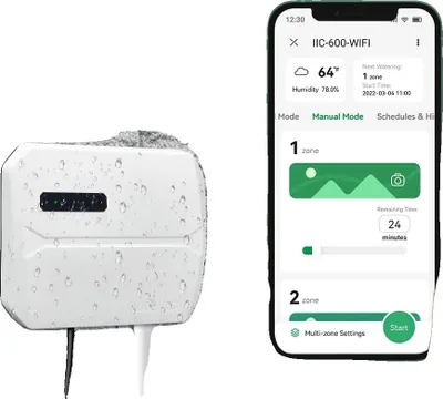 Image de Contrôleur d'arrosage intelligent, contrôle 6 zones, compatible WLAN, FICHE EU
