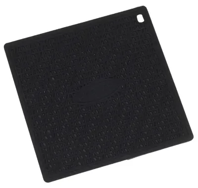 Silikon-Topfuntersetzer 175x175 mm, schwarz, hitzebeständig
