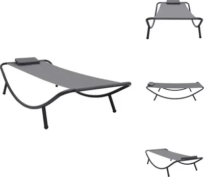 Produktbild von vidaXL Gartenbett Grau 200×90 cm Stahl -  Gartenbetten