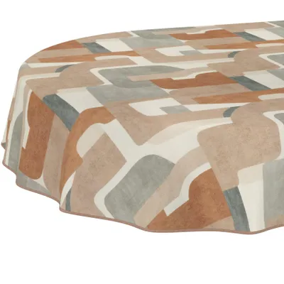 Tischdecke Callista-Goldglöckchen Braun Oval 260x140cm Band, Hauptbild
