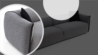 Produktbild von Sofas Sitz Stoff Design Dreisitzer Luxus Sofa 4 Sitzer Couch Möbel Neu