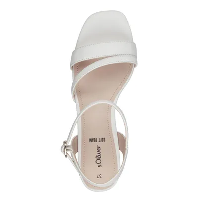 Produktbild von s.Oliver Damen Sandalette Karree Blockabsatz klassisch elegant 5-28207-42, Größe:39 EU, Farbe:Weiß