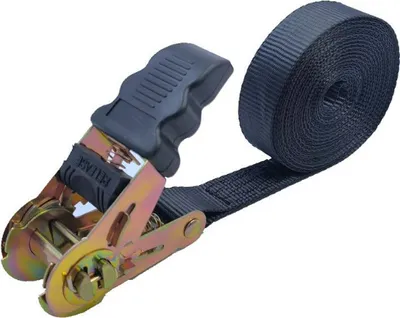 Produktbild von INF 4 m robuste Spanngurte mit Ratsche, 2,5 cm breite schwarze Ladungsgurte