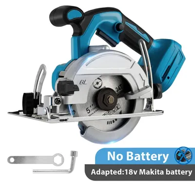 Image de Scie circulaire manuelle - Scie électrique - Lame de 12,7 cm - 1000 W - Moteur sans balais - 10800 tr/min - Angle de coupe de 0 à 45° - Sans batterie
