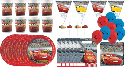 Produktbild von Cars 3 - Kindergeburtstags-Set (55-teilig) Teller Becher Dekoration Servietten Geburtstag Pixar