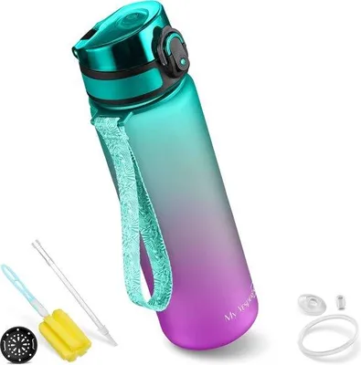 Immagine prodotto di Borraccia in Tritan Lichter, 750 ml, senza BPA, viola o verde