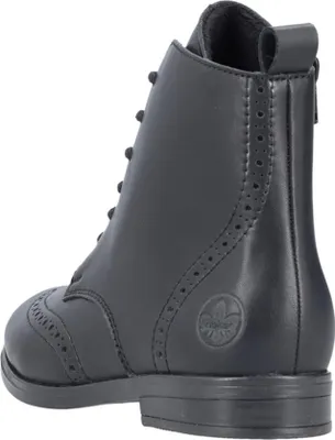 Produktbild von Rieker Damen Stiefelette Schnürboot Reißverschluss Lochmuster 46231, Größe:40 EU, Farbe:Schwarz