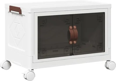 Produktbild von vidaXL Aufbewahrungsbox mit Rädern Stapelbar 28 L 48,5x29,5x33 cm