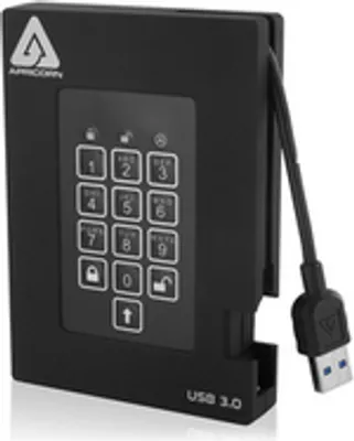 Image de Apricorn Aegis Padlock Fortress - 256 Go - USB - 3.2 Gen 1 (3.1 Gen 1) - 180 Mo/s - Noir