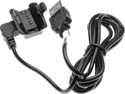 Produktbild von vhbw USB Ladekabel kompatibel mit Garmin Epix Smartwatch Fitnesstracker - Dockingstation Schwarz, 100 cm
