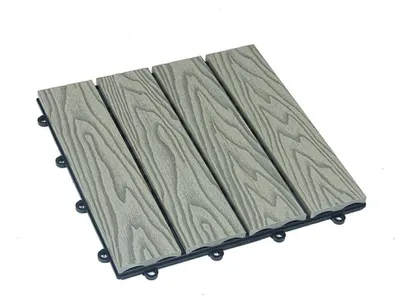 Produktbild von HOME DELUXE WPC Klickfliesen BAVARO PREMIUM - Antik  5 m² - Holzoptik |  Terrassenfliesen Holzfliesen Klickfliese Bodenfliesen