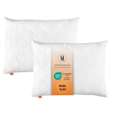 Image de Oreiller 70 x 90 cm, set de 2, rembourrage, 100% microfibres, convient aux personnes allergiques, sleepling Basic 100