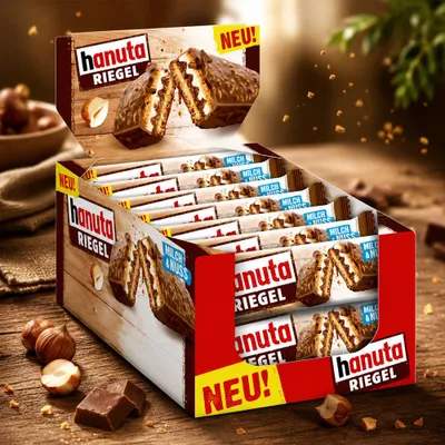 Produktbild von Kiosk Box - hanuta Riegel - 14 x 34,5g