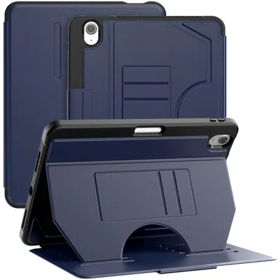 Produktbild von Mobigear Magnetische Schutzhülle für iPad Air 11 Zoll (2024) – Klapphülle mit Stifthalter – Marineblau
