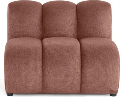 Image de Lisa Design Debbie - module d'assise en tissu texturé , Rose