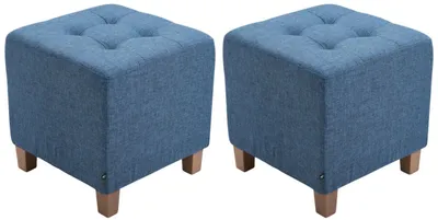 Produktbild von 2er Set Sitzhocker Pharao, antik-hell blau
