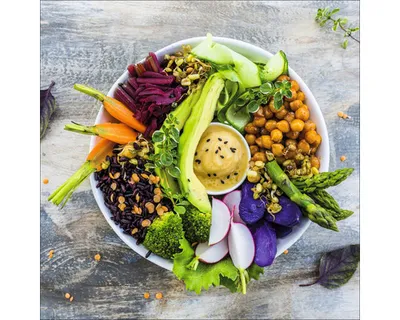Produktbild von Glasbild Vegetable Bowl II 20x20 cm