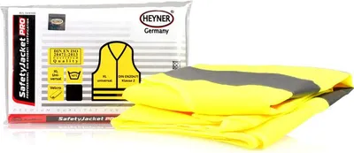 Produktbild von HEYNER® Warnweste mit Zertifikat Leuchtend Gelb XL Reflektorweste Atmungsaktiv & DIN EN 1150:1999 Universal Sicherheitsweste