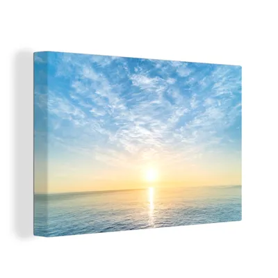 Obrázok produktu pre OneMillionCanvasses® - Maľba na plátne - Obraz na plátne Nástenná maľba na plátne - More - slnko - mraky - 150x100cm - Fotografia na plátne - maľba na