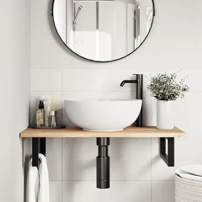 Imagen del producto de vidaXL: Encimera para lavabo, sin tratar, de 80x40x2 cm, madera maciza de acacia
