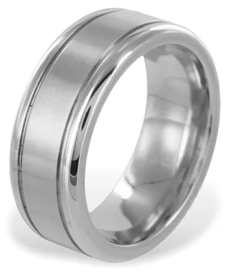 Produktbild von Ring Männer: Herren Ring breit aus teilmattem Edelstahl 72 (22.9 mm Ø)