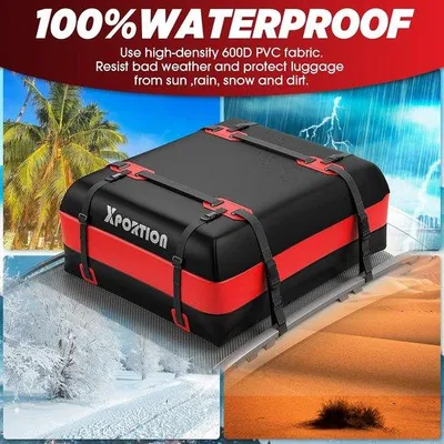 Produktbild von Famanu Dachbox 425 Liter - Faltbar, Wasserdicht, Für Autos und SUVs