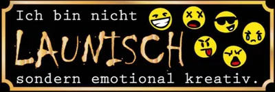 Produktbild von vianmo Holzschild 10x27 cm Ich bin nicht launisch Dekoration