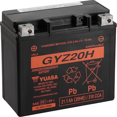 Produktbild von YUASA GYZ20H WC 12V 21,1Ah/C20 - 320A (EN) Motorradbatterie WF