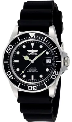 Zdjęcie produktu dla Invicta Pro Diver 9110 Zegarek Męski - Mechanizm Automatyczny - Stal Nierdzewna z Czarną Tarcza - 40 mm
