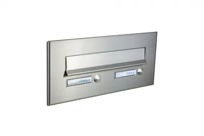 Produktbild von CD-36 Edelstahl Briefkasten Frontplatte mit 2 Tastern (160x310 mm)