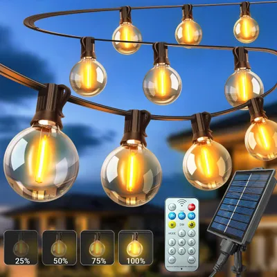 Zdjęcie produktu dla Światła solarnym zasilaniem, 15 metrów, lampki solarnym zasilaniem do użytku zewnętrznego