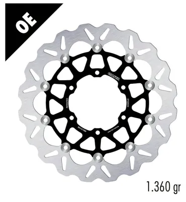 Image de Disque de frein Galfer 2x DF325CW WAVE®, complet, flottant, pour l'avant, dimensions 320x5mm, compatible avec Suzuki