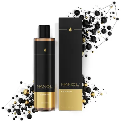 Zdjęcie produktu dla Micelarny szampon do włosów z keratyną Nanoil 300 ml - wzmacnia włosy