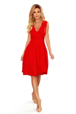 Produktbild von Numoco Minikleid Ellena Damenkleid Abendkleid Partykleid Cocktailkleid Clubkleid, rot, Gr. S