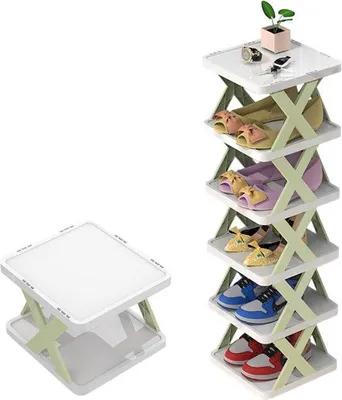 Produktbild von Famanu Schuhregal multifunktional - stapelbar, grün