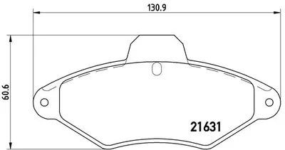Produktbild von Brembo Bremsbelagsatz, Scheibenbremse Vorderachse P 61 052