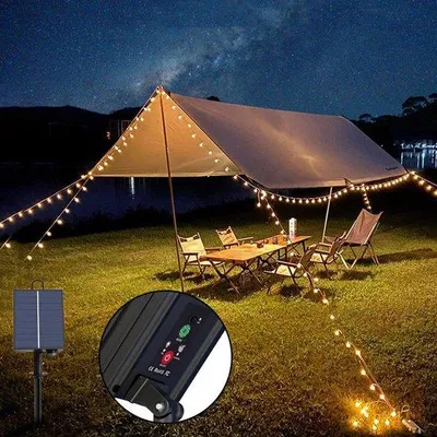 Image de Panneau solaire, boîtier de batterie, LED, intérieur, extérieur, télécommande