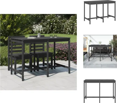 Produktbild von vidaXL Gartentisch Grau 159,5x82,5x110 cm Massivholz Kiefer -  Gartentische