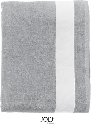 Produktbild von SOLs 89006 | Beach Towel Lagoon | 100 x 160 cm - Farbe: Pure Grey/White - Größe: 100 x 160 cm