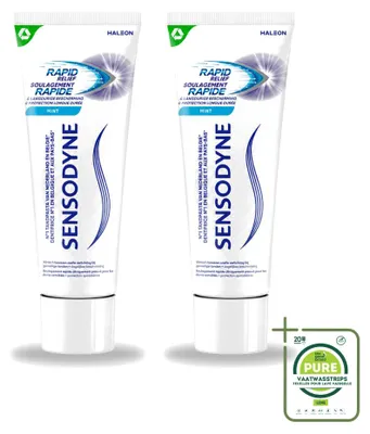 Productafbeelding van 2 x Sensodyne Rapid Relief tandpasta - 75 ml - grootverpakking - 2 stuks