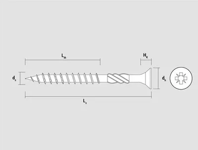 Produktbild von CELO Spanplattenschraube VELOX PZ 3,5x17, Vollgewinde, blau verzinkt 1000 Stk