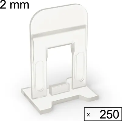 Produktbild von Fliesen Nivelliersystem Verlegehilfe Fliesen Plan System, 250 Laschen, 2 mm