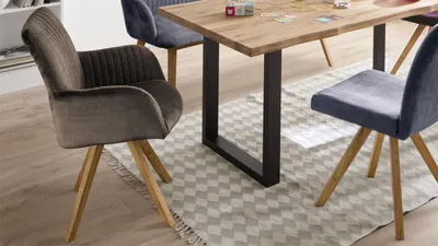 Produktbild von Armlehnenstuhl Oklahoma Polsterstuhl Webstoff cappuccino