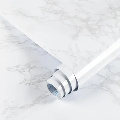 Imagen del producto de Película autoadhesiva de PVC con efecto mármol, 45x200 cm, resistente al agua, para muebles