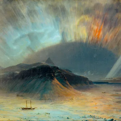 Obrázok produktu pre Frederic Church Art Print Picture - Aurora Borealis, 1865 (100 x 100 cm)