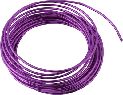 Image de Fil d'aluminium, rouleau de 5m, 2mm, oxydé, violet, pour le bricolage et la fabrication de bijoux