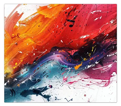 Produktbild von Spritzschutz Herdabdeckplatte Schneidebrett aus Glas Farbenexplosion 1-Teilig (60x52cm)