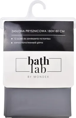 Produktbild von Mondex | Duschvorhänge - Grau - 180x180 cm - Wasserabweisend - Modernes Design - Mit 12 Ösen