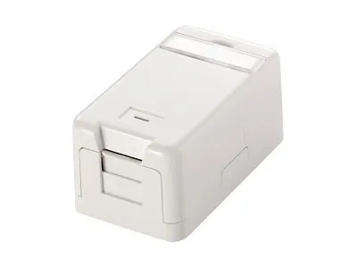 Produktbild von Equip Aufputzdose 1x Keystone Jack mit Abdeckung weiß