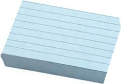 Produktbild von Karteikarten DIN A7 blau liniert, 100 St.